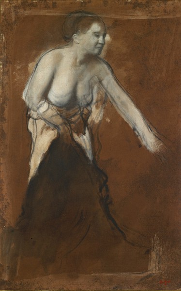 Edgar Degas, Woman washing herself, c.1866-68 (oil on cardboard)