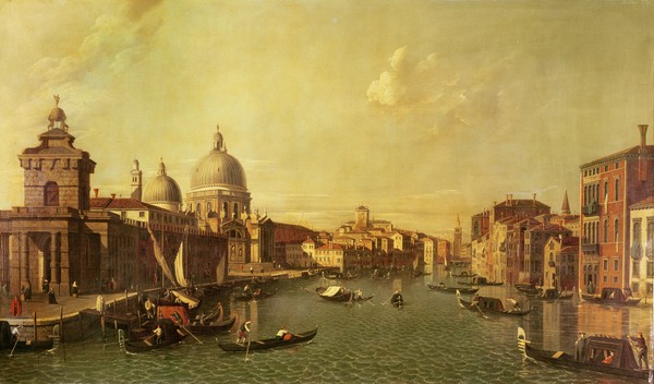 Canaletto, The Church of La Salute and the Grand Canal (oil on canvas)