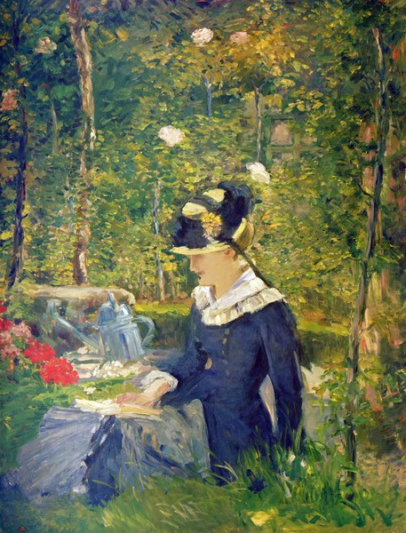 Edouard Manet, Young Woman at the Entrance of the Bellevue Garden (Marguerite), 1880 (oil on canvas)
