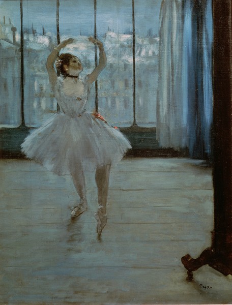 Edgar Degas, Dancer in Front of a Window (Dancer at the Photographer's Studio) c.1874-77 (oil on canvas)
