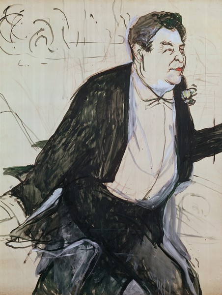 Henri de Toulouse-Lautrec, Caudieux (study for a poster), 1893 (oil on card)