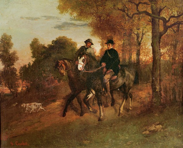 Gustave Courbet, The Return from the Hunt, 1857 (oil on canvas)