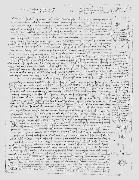 Leonardo da Vinci, Page from the Codex Leicester, 1508-12 (pen & ink on paper)
