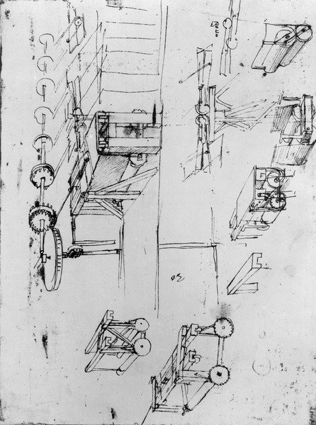 Leonardo da Vinci, Machine designs, fol. 367r-b (pen and ink on paper)