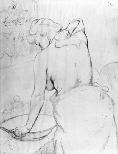 Henri de Toulouse-Lautrec, Woman washing herself at a basin, 1896 (litho)