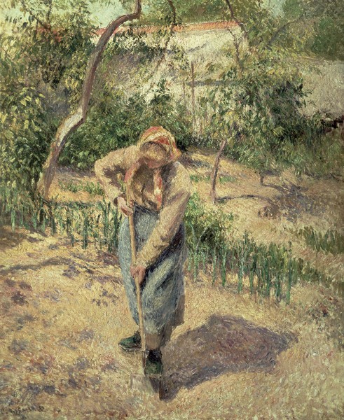 Camille Pissarro, Woman Digging in an Orchard, 1882 (oil on canvas)