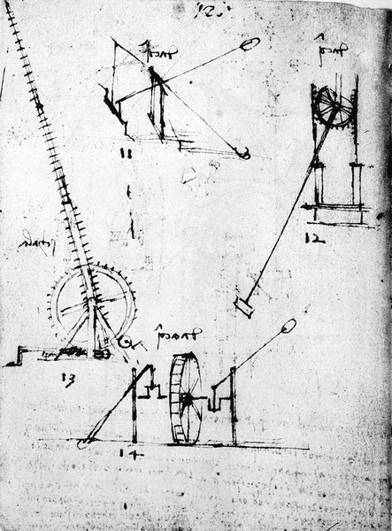 Leonardo da Vinci, A page from the Codex Forster, 1480s-1494 (pen & ink on paper)