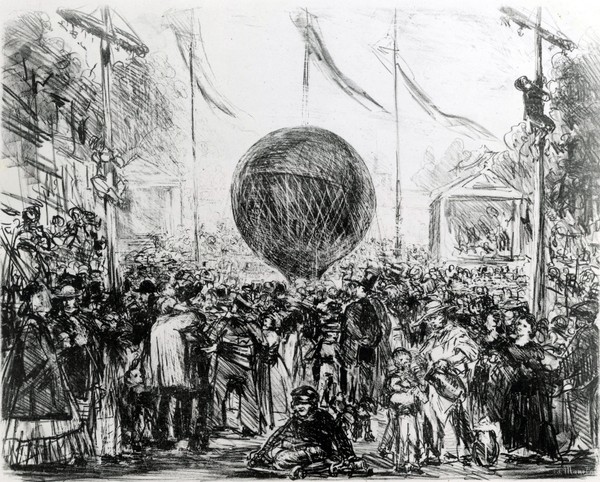 Edouard Manet, The Balloon, 1862 (litho)