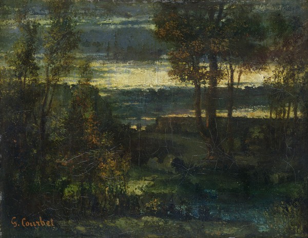 Gustave Courbet, Evening Landscape (oil on canvas)