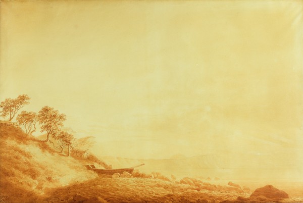 Caspar David Friedrich, Looking towards Arkona at sunrise, 1801 (ink on paper)