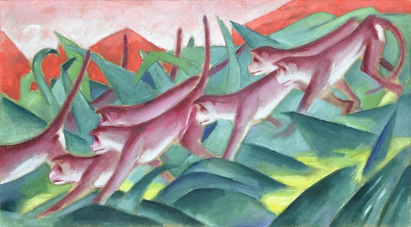 Franz Marc, Monkey Frieze, 1911 (oil on canvas)