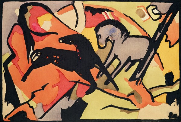 Franz Marc, Two Horses, 1911/12 (indian ink and w/c on paper)