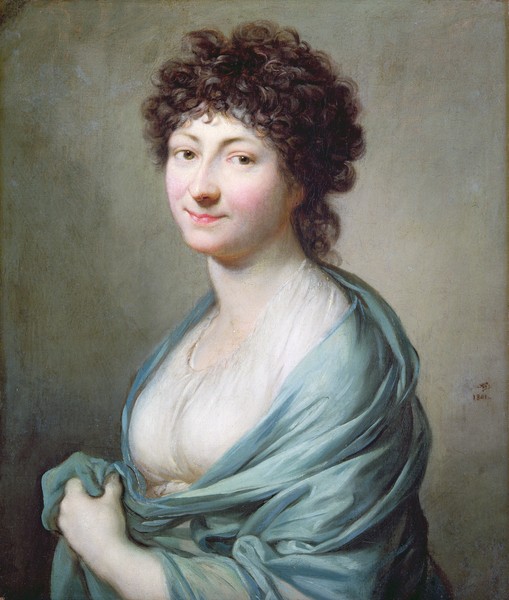 Anton Graff, The Daughter: Portrait of Caroline Susanne Graff (b.1781), 1801 (oil on canvas) (Klassiker, Klassizismus, Malerei, Persönlichkeiten, Portrait, Tohter, Wohnzimmer, Treppenhaus, Wunschgröße, bunt)