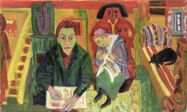 Ernst Ludwig Kirchner, The Living Room, 1920 (oil on canvas)