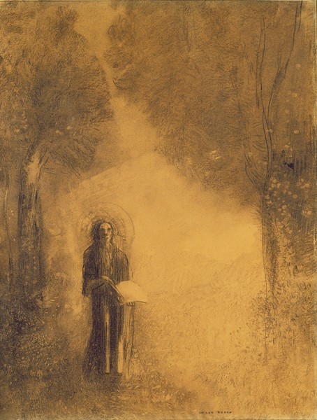 Odilon Redon, The Walker, Study for 'The walking Buddha'), 1890-95 (charcoal on paper)