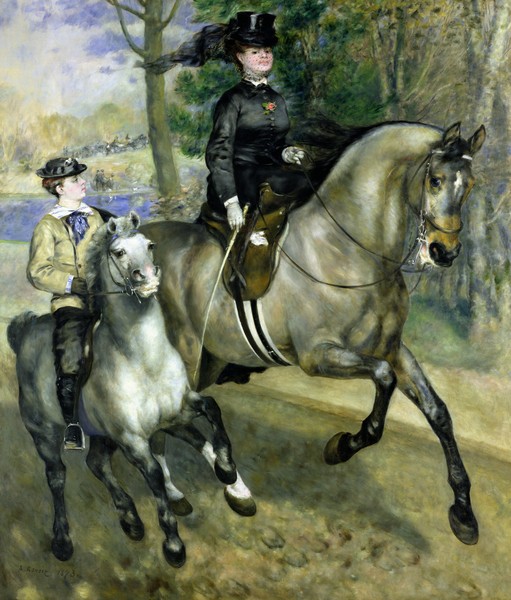 Pierre-Auguste Renoir, Horsewoman in the Bois de Boulogne, 1873 (oil on canvas)