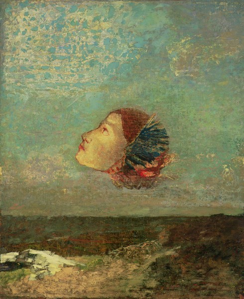 Odilon Redon, Homage to Goya, c.1895 (oil on card mounted on canvas)