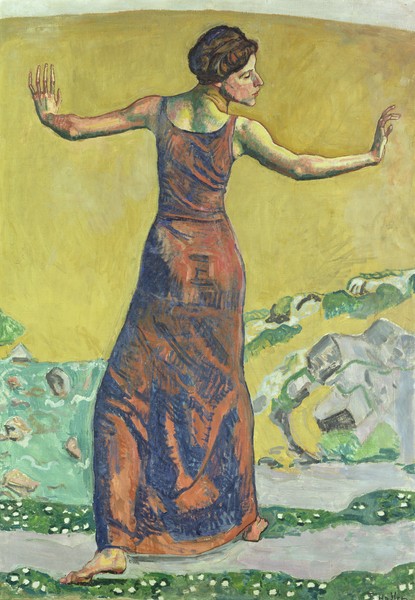 Ferdinand Hodler, Femme Joyeuse (oil on canvas) (see also 155108)