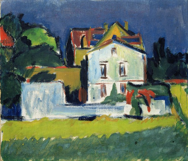 Ernst Ludwig Kirchner, House in a Landscape (oil on canvas)