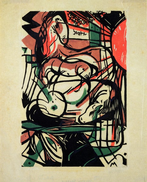 Franz Marc, The Birth of the Horse, 1913 (engraving)