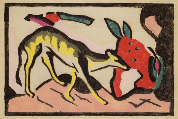 Franz Marc, Faultier, 1912 (woodcut)