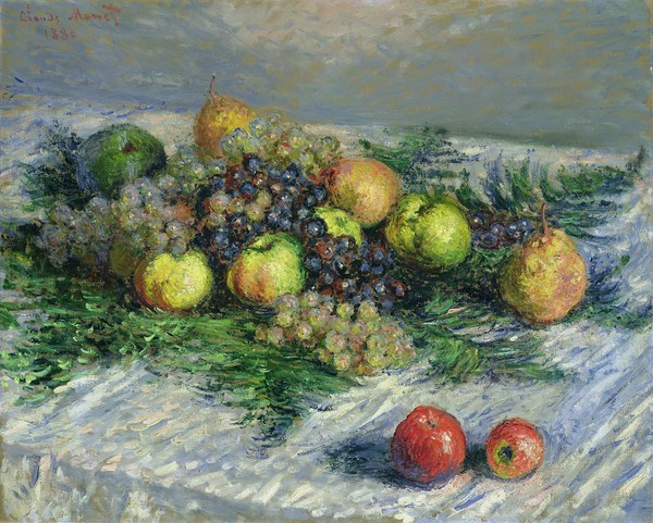 Claude Monet, Still Life with Pears and Grapes, 1880 (oil on canvas)