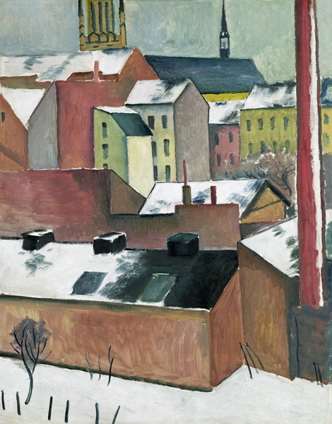 August Macke, The Church of St Mary in Bonn in Snow, 1911 (oil on paper)