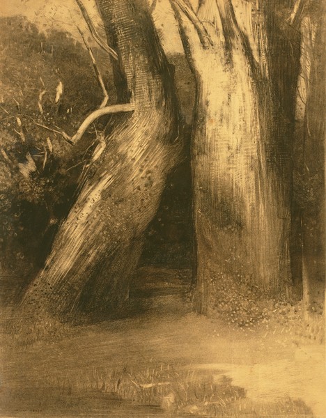 Odilon Redon, Two Trees, c.1875 (charcoal on paper)