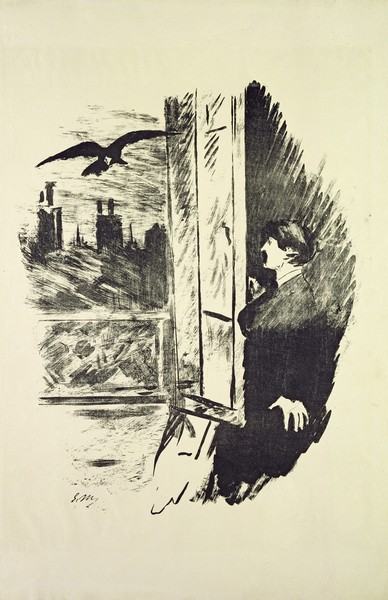 Edouard Manet, Illustration for 'The Raven', by Edgar Allen Poe, 1875 (litho)