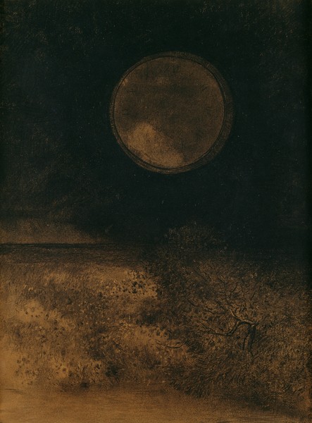 Odilon Redon, La Sphere (Globe), 1890-5 (kohl and sepia wash on paper)