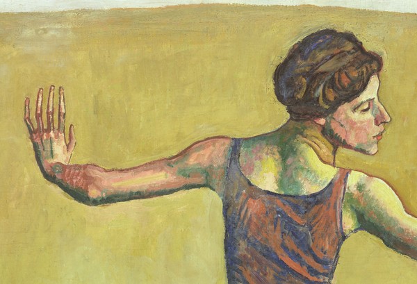 Ferdinand Hodler, Femme Joyeuse (detail) (oil on canvas) (see also 155107)