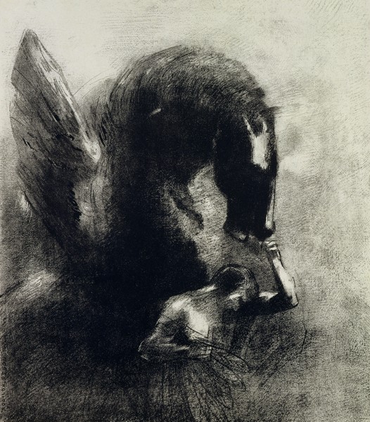 Odilon Redon, Pegasus (engraving)