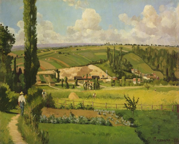 Camille Pissarro, Paysage aux Patis, Pointoise, 1868 (oil on canvas)