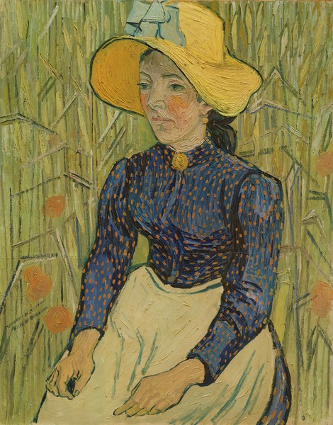 Vincent van Gogh, Peasant Girl in Straw Hat, 1890 (oil on canvas)