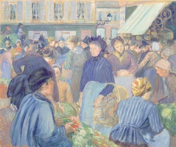 Camille Pissarro, Le Marche de Gisors, 1889 (oil on canvas)
