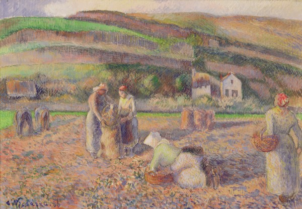 Camille Pissarro, The Potato Harvest, 1886 (oil on canvas)