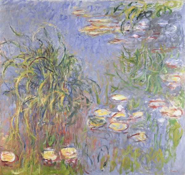 Claude Monet, Water-Lilies, Cluster of Grass, 1914-17 (oil on canvas)
