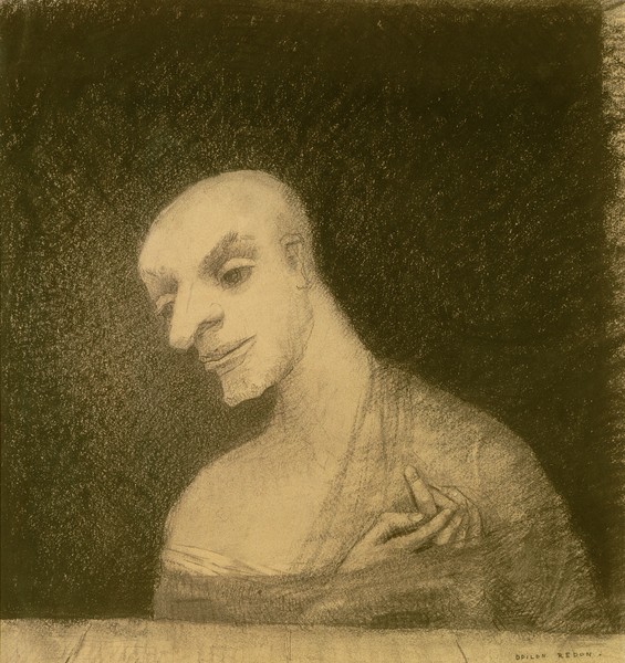 Odilon Redon, Imaginary Figure, c.1881 (chalk & charcoal on paper)