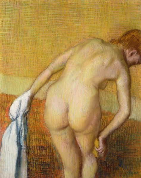 Edgar Degas, Femme Prennant au Bain, 1886 (pastel on paper)