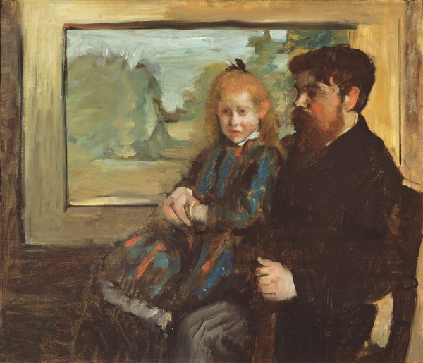 Edgar Degas, Henri Rouart and his Daughter Helene, 1871-72 (oil on canvas)