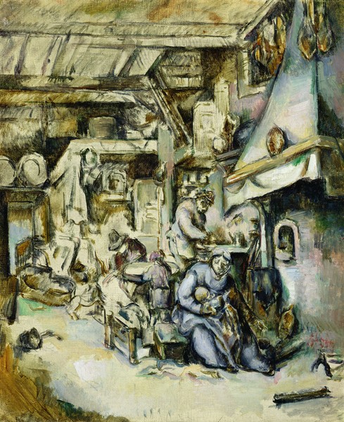 Paul Cézanne, Peasant Family in an Interior, painted after an etching by Adrian van Ostade (1610-1685)