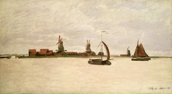 Claude Monet, The Outer Harbour at Zaandam, 1871
