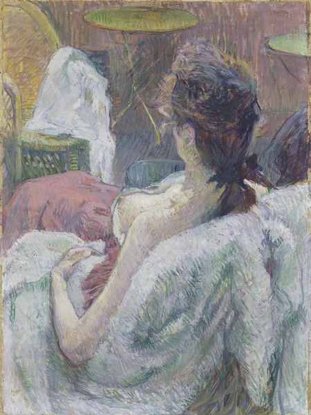 Henri de Toulouse-Lautrec, The Model Resting, 1889 (tempera or casein with oil on cardboard)