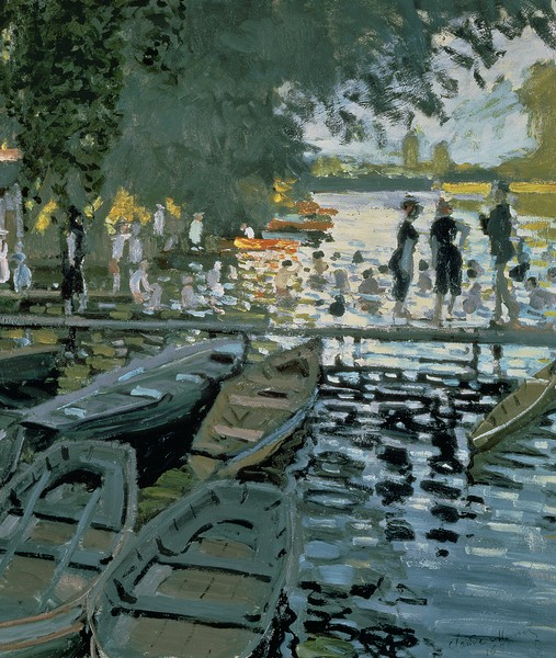 Claude Monet, Bathers at La Grenouillere, 1869 (oil on canvas) (detail)