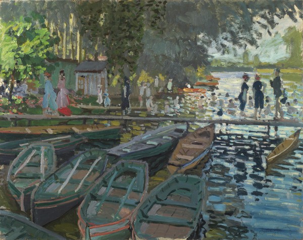 Claude Monet, Bathers at La Grenouillere, 1869 (oil on canvas)