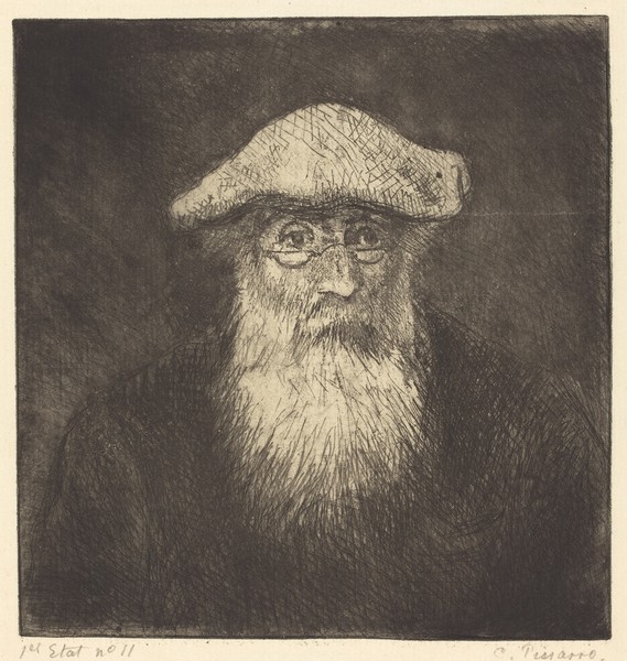 Camille Pissarro, Self-Portrait, c.1890 (etching)