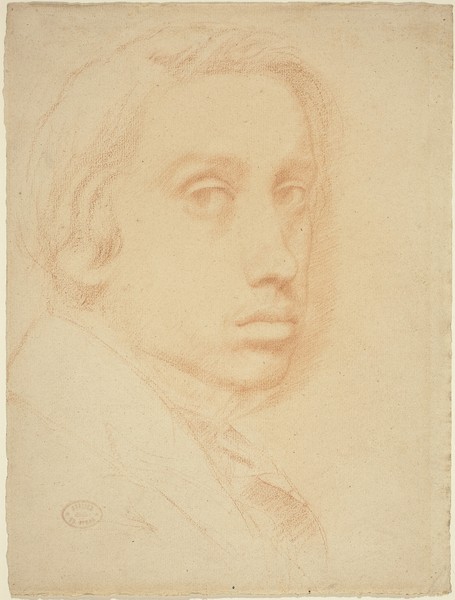 Edgar Degas, Self-Portrait, c.1855 (red chalk on laid paper)