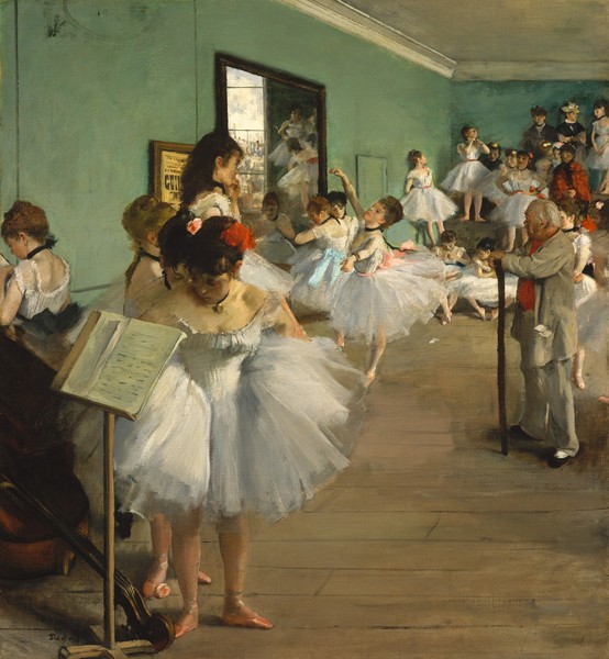 Edgar Degas, The Dance Class, 1873-74 (oil on canvas)