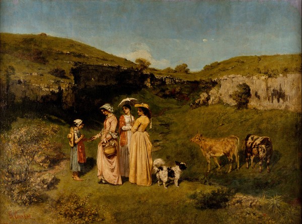 Gustave Courbet, Young Ladies of the Village, 1851-2 (oil on canvas)