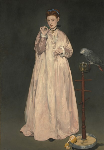 Edouard Manet, Young lady in 1866 (oil on canvas)